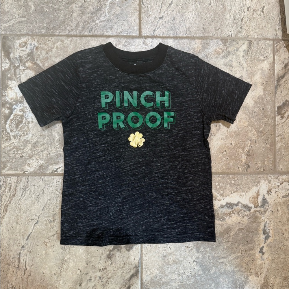 NWOT Size 5T Celebrate it Pinch Proof T-Shirt - Black and Green